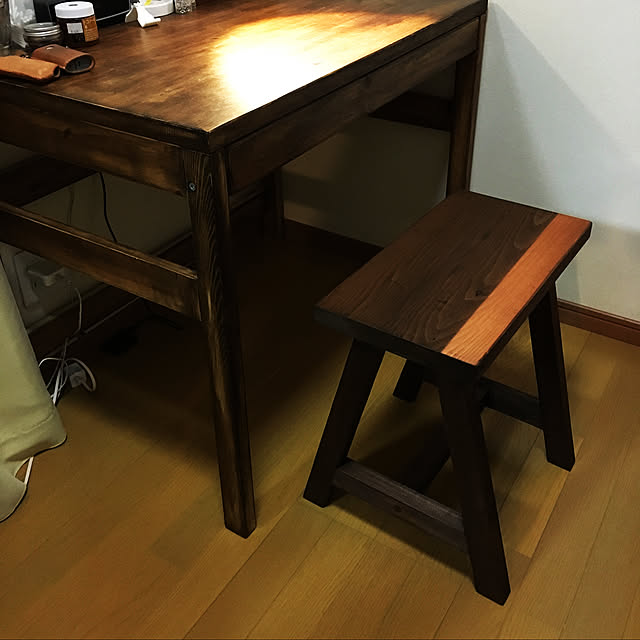 スツール,スツールDIY,まな板リメイク,アンティーク,DIY,ハンドメイド,雑貨,無印良品 テーブル,My Desk n.b.nの部屋