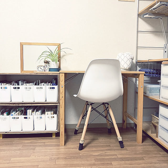 折りたたみテーブル,ナチュラル,無印,一人暮らし,書類整理,りんご箱,整理 milkの部屋