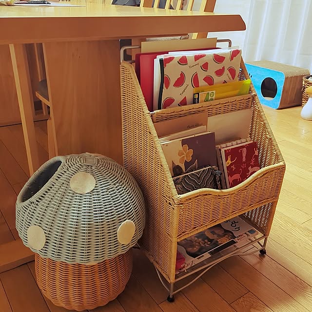 Lounge,ラタン家具,ラタンカゴ,ラタン素材,ラタンラック,書類整理,書類収納,書類・プリント収納,書類置き場,書類入れ,書類ラック sora3の部屋