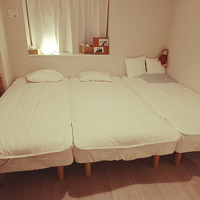Bedroom,シンプル,シンプルライフ,無印良品,マンション暮らし,すっきりさせたい,ナチュラル,ナチュラルインテリア,シンプル　,シンプルインテリア,マンション,アロマディフューザー,ホワイトインテリア,白 kazuoの部屋