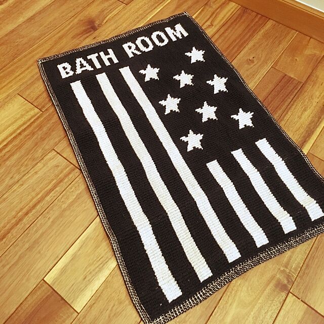 Bathroom,アメリカン,モノトーン,スター,バスマット rrmamの部屋
