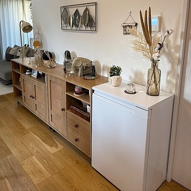 Kitchen,パナソニックホームズの家,平屋,丁寧な暮らし,スキマックス,セカンド冷凍庫,アイリスオーヤマ,サイドボード,ダイニング,カフェ風インテリア,カフェ風に憧れる。,みどりのある暮らし shino-ruの部屋