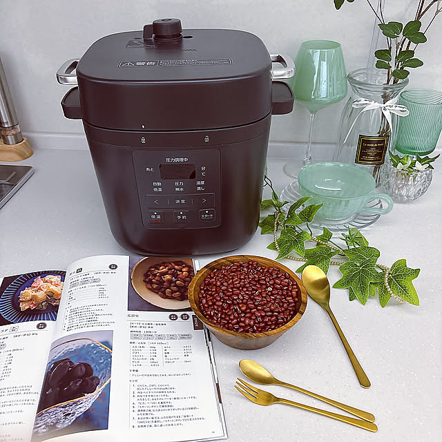 Kitchen,電気圧力鍋,アイリスオーヤマ電気圧力鍋,アイリスオーヤマ,愛用品,平屋,ひとり暮らし,平屋暮らし,黒,キッチン,ブラック,行事,ブラックインテリア,黒アイテム,季節を楽しむ暮らし,行事を楽しむ,家事ラク,鏡開き,お正月,私の愛用品 tomatoの部屋