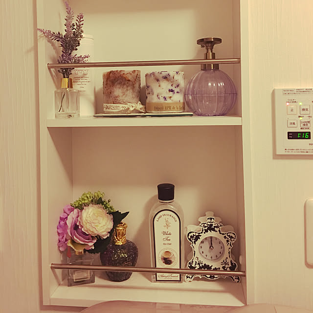 Bathroom,ボタニカルキャンドル,ダイソー,観葉植物,フェイクグリーン,ハンドメイド pumielilyの部屋