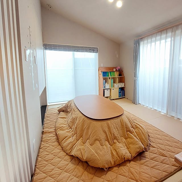 Overview,秋色インテリア,こたつ布団,こたつ,イベント参加,こたつのある暮らし,こたつのある部屋,無印良品,無印,無印こたつ akoの部屋