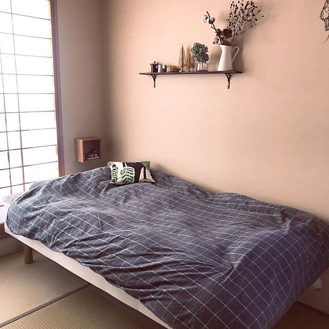 和室,脚付きマットレス,ベッド,無印良品,畳の部屋,Bedroom natsuの部屋