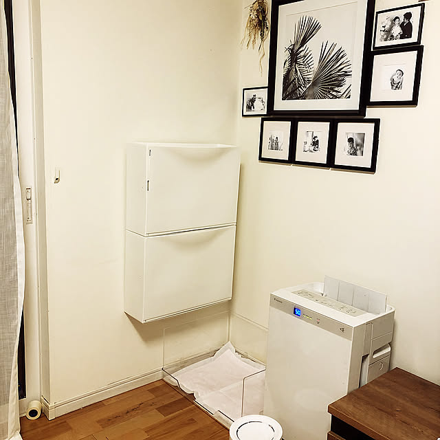 IKEA,おむつ収納,ペット用品収納,トローネス,壁美人,アート,ペットと暮らす家,リビング,ペットトイレ,子供のいる暮らし,空気清浄機,ペット,Lounge ty39の部屋