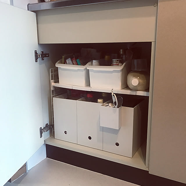 Kitchen,一人暮らし,1K,無印良品,ファイルボックス mizの部屋