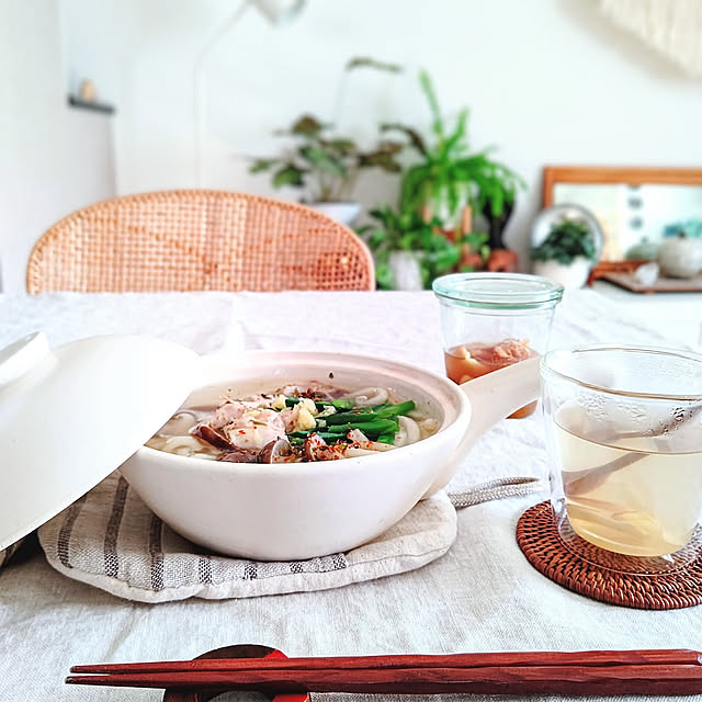 寒さ対策,URBAN GREEN LIFE,手作り,2023.2.5,観葉植物のある暮らし,ひとり暮らし,ボタニカルライフ,土鍋,餡かけうどん,はちみつ生姜,Kitchen,studio m ' YuriYuriの部屋