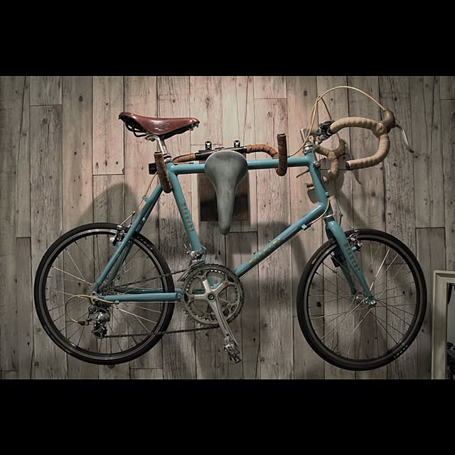 Entrance,Reclaimed bike parts,Bianchi,Rolls,Cinelli,自転車オブジェ,自転車部屋,DIY Gakeclipの部屋