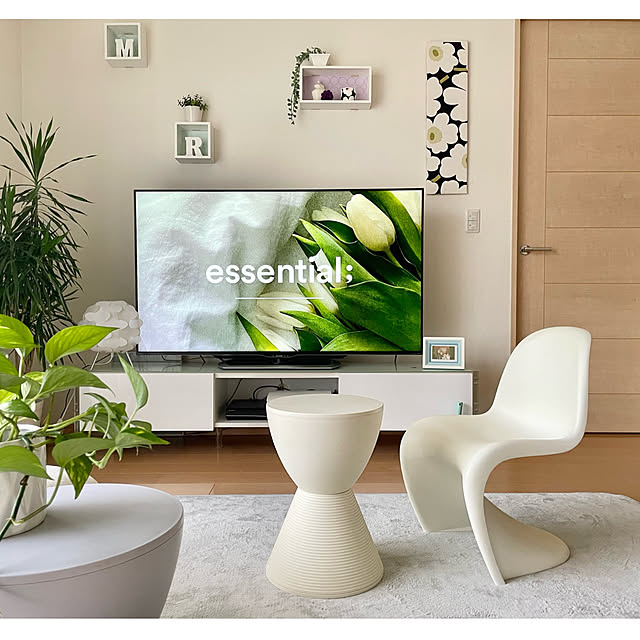 Lounge,ミナマステ,ウニッコパネル,ベルナーパントン,パントンチェア,家具,ホワイトインテリア,ナチュラルインテリア,マンションインテリア,プリンスアハ,いつもいいねやコメありがとうございます♡ maryona3610の部屋
