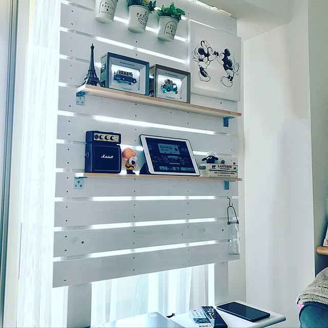 My Shelf,リビング,DIY,ディアウォール,ディアウォール棚,ホワイトインテリア luvpieceの部屋