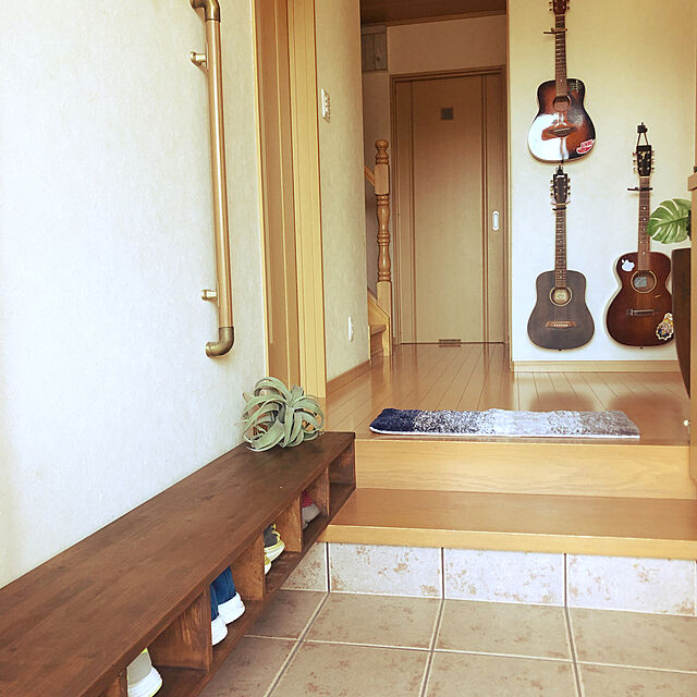 ギター,玄関マット,下駄箱,horatoshi,DIY,Entrance toshiの部屋