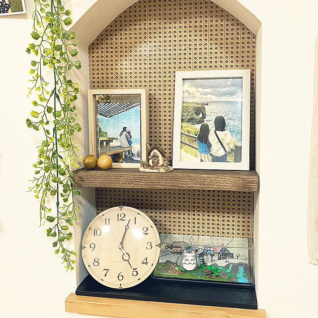 My Shelf,つっぱり棒の活用法,つっぱり棒棚,つっぱり棒,100均,ハンドメイド,DIY,100均アイテム,ビフォーアフター,DIY棚,DIYのある暮らし,ニッチ,オブジェ,ディスプレイ,ディスプレイ棚,プチ模様替え,リメイクシート,ニッチDIY,ニッチ棚,ディスプレイコーナー,ニッチディスプレイ,リメイクシートラタン調 keep_patienceの部屋