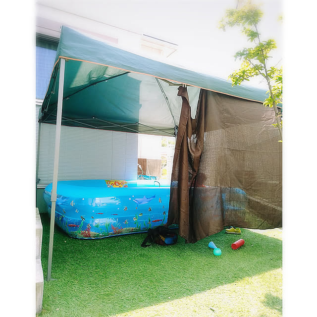 Entrance,コメントお気遣いなく♡,返信前にｺﾞﾒﾝﾅｻｲ > <,建売,建売住宅,ダークブラウンが好き,ダークブラウン部,水遊び,マットブラック部,庭,プール,人工芝diy kodaminの部屋