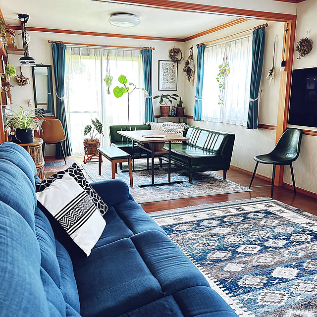 縦長のお部屋レイアウト,リビングダイニング,注文住宅,平屋暮らし,観葉植物のある暮らし,ドライフラワーのある暮らし,平屋築29年,Lounge haruの部屋