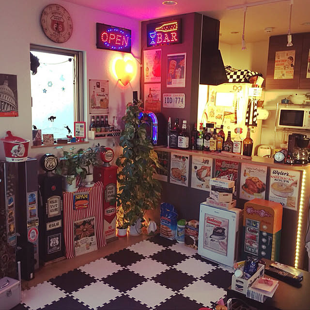 Lounge,アメリカンダイナー風,アメリカン,100均 SPARの部屋