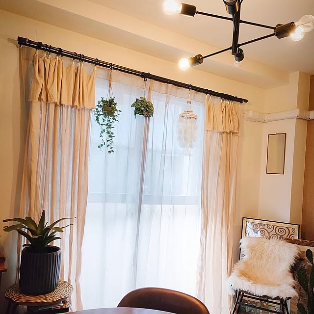 Lounge,レースカーテン,無印良品,無印良品カーテン,暮らしを楽しむ,日々の暮らし,ノンプリーツレースカーテン,3480円 Yoko622の部屋