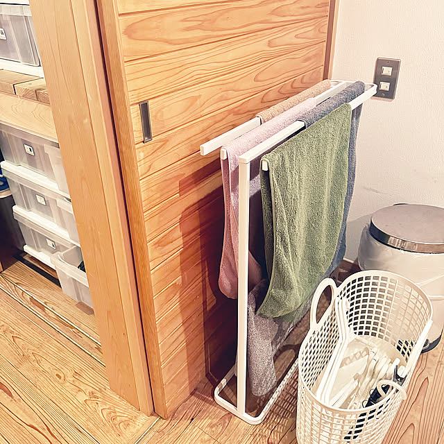Bathroom,有効活用,早くも冬支度,脱衣所,tower,買い替えました,買ってよかったもの,towerバスタオルハンガー,ビカクシダのある暮らし,コウモリラン onsix777の部屋