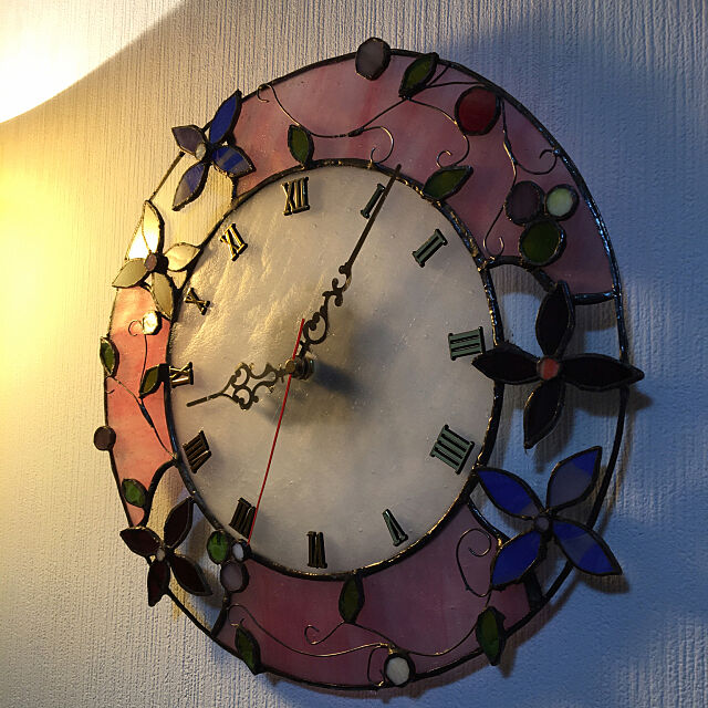 Overview,壁掛け時計手作り,壁掛け時計DIY,ステンドグラス Kumiko_nyanの部屋