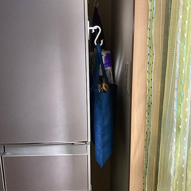 Kitchen,紙袋収納,マグネットフック,タワー tower,100均,S字フック,隙間収納 mamimamiの部屋