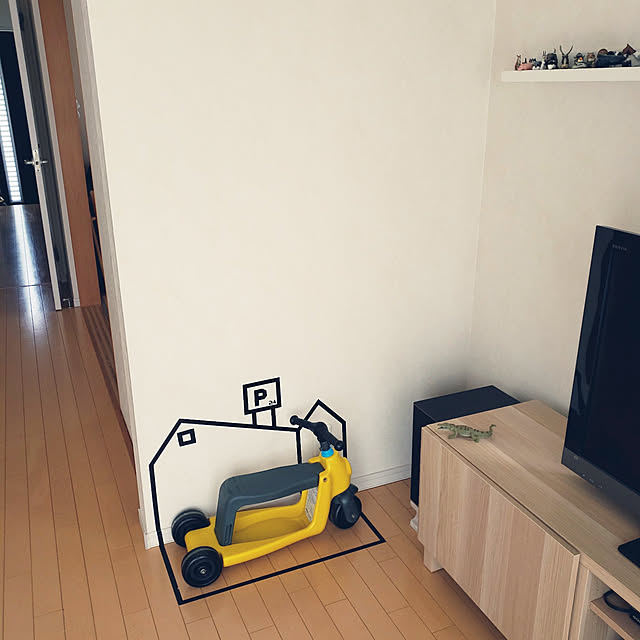 On Walls,子ども部屋収納,こどものいる暮らし,IKEA,マスキングテープ　壁,しゃくれるプラネット wanidaの部屋