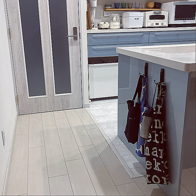 Kitchen,コマンドフック,モニター商品,かける収納,ブルーグレー,マンション暮らし,マリメッコ,北欧 misa.の部屋