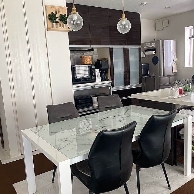 Kitchen,テーブル,使いやすいキッチン,シンプルインテリア,ホテルライクな暮らし,モノトーン,ダイニング monokoの部屋