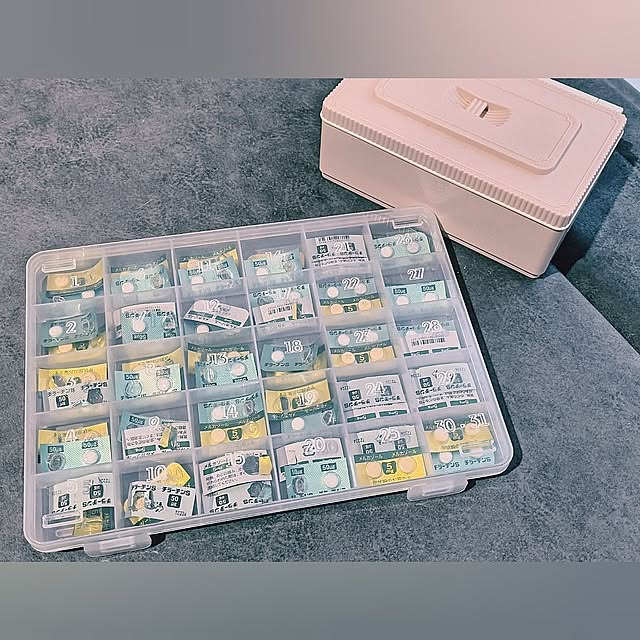 Overview,★いつも、いいね！ありがとうございます★,☆気軽にフォローして下さい☆,テプラ,薬の管理,薬の収納,薬の飲み忘れ防止,薬の飲み忘れをなくしたい,100均,SIKIRI,SIKIRIシリーズ,SIKIRIケース beanzの部屋