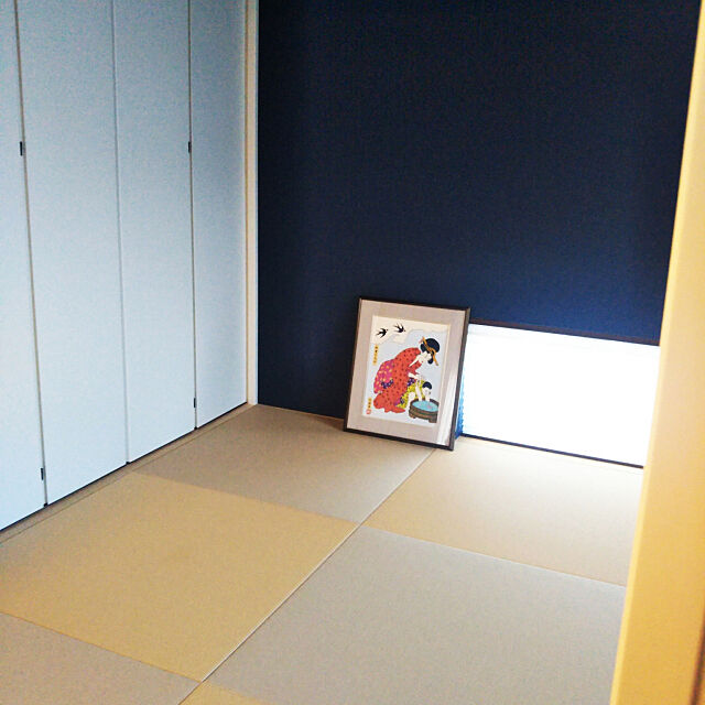 Overview,和室,ダイケン畳,アクセントクロスは紺♡,地窓 koba0329の部屋