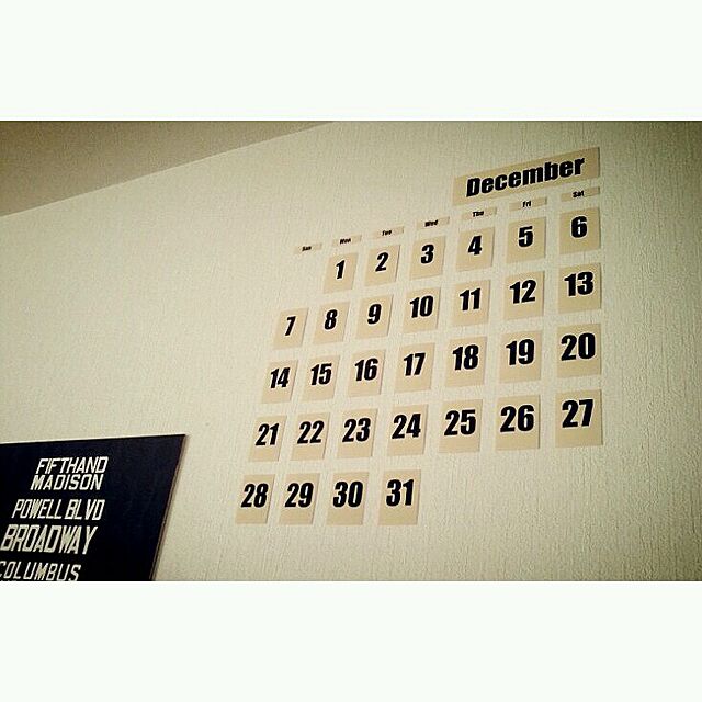 Kitchen,カレンダー,万年カレンダー,渋色,DIY.ﾊﾝﾄﾞﾒｲﾄﾞ.ﾘﾒｲｸ@ｎ,ボーイズライク,シンプル nanakoの部屋
