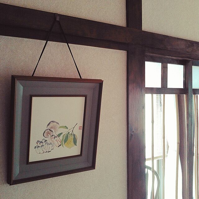 On Walls,日本家屋,築40年以上,昭和,セルフリノベーション,建具手作り,和室,和風,水彩画,秋 amelliaの部屋