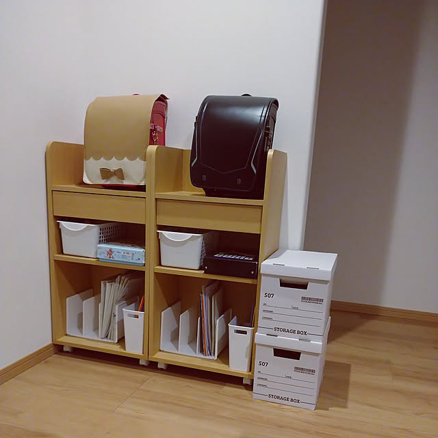 Lounge,ランドセルラック,新学期,学校教材整頓,片付け,リセット,watts,ダンボール収納,ダンボールBOX,ランドセル,ランドセル置き場,小学生低学年,リビング学習 nasieの部屋