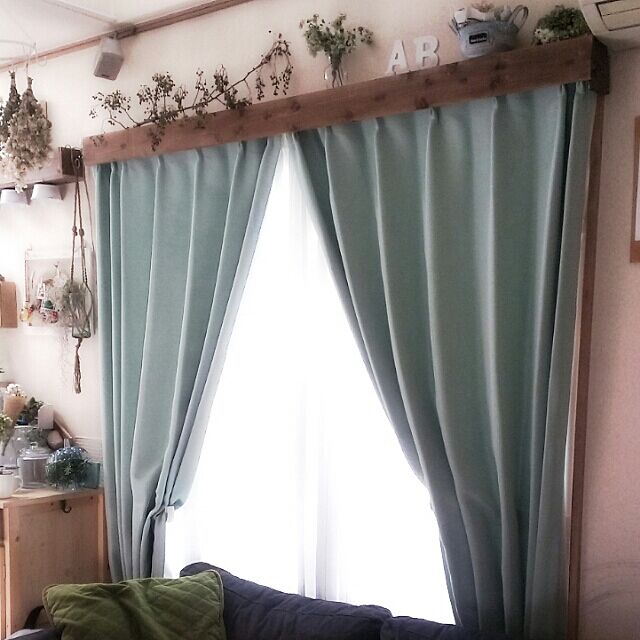 ニトリ,グリーンカーテン,かくれんぼカーテンレール reikamamの部屋