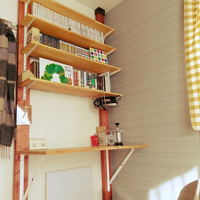 My Shelf,DIY,2×4材,ディアウォール,カインズホーム,アイロン台,本棚 shocoの部屋