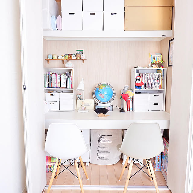 My Shelf,ナチュラルインテリア,子ども部屋,キッズスペース,おこもりスペース,学用品収納,子どもと暮らす,押入れ改造,押入れ,収納アイデア,新生活 myu-の部屋