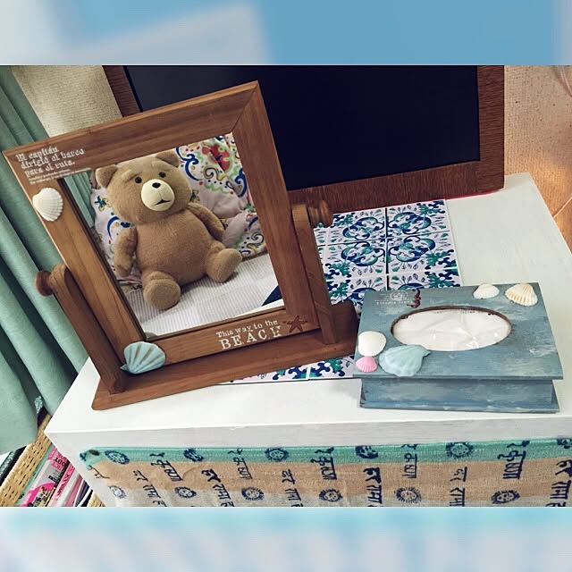 sea,貝殻,海,100均,小物インテリア,ダイソー,ペンキ塗り,ted,ハンドメイド,My Desk Erikaの部屋