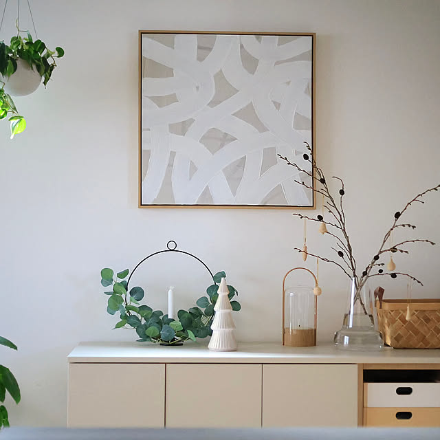 棚の上ディスプレイ,H&M HOME,キャビネット,IKEA,グレーインテリア,テクスチャーアート,アートのある暮らし,飾り棚,オブジェ,ディスプレイ,北欧,クリスマス,クリスマスディスプレイ,北欧ナチュラル,北欧インテリア,モダン,北欧雑貨,シンプルナチュラル,My Shelf tomoccoの部屋