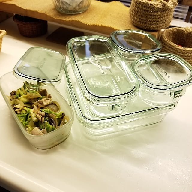 Kitchen,ネット通販,iwakiのガラス容器,保存容器,麻紐のかご,DIYのある暮らし,手作り大好き,イベント参加,耐熱ガラス容器 midoriの部屋