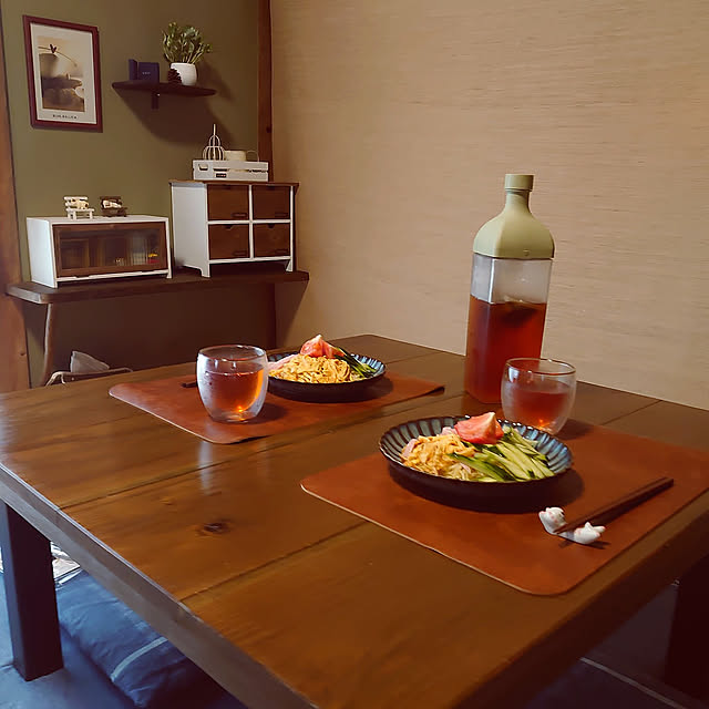 Lounge,古い家に住む,古い家を楽しむ,冷やし中華,和室,お昼ごはん,こたつ脚リメイクシート,こたつ天板DIY fukuの部屋