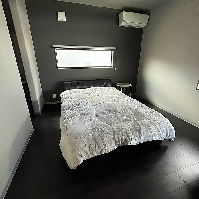 Bedroom,グレークロス,寝室インテリア,寝室,ニトリ,モノトーン,グレーインテリア,ブラッククロス,モニター応募投稿 maihomeの部屋