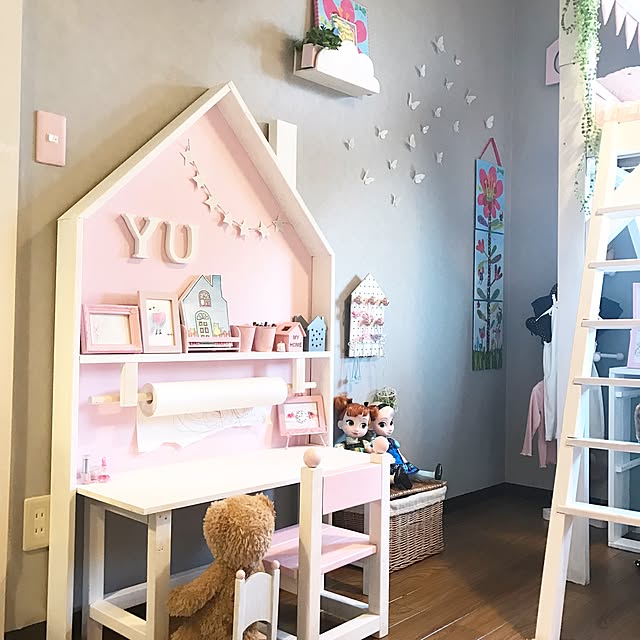 賃貸DIY,1×4で作る家具,IKEA,インスタやってます→syk92aaa,築20年以上,子供部屋,賃貸,セリア,キッズスペース,私のカントリー101号,My Desk kaniの部屋