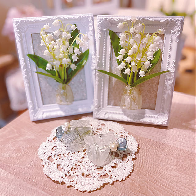 手芸,すずらん,シーグラスアート,シーグラス,レース編み,My Desk rin-michelleの部屋