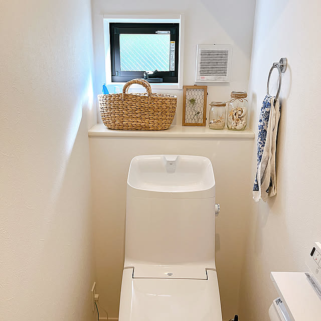 Bathroom,トイレ用品収納,無印のカゴ,シンプル,ナチュラルインテリア,快適生活 emuの部屋