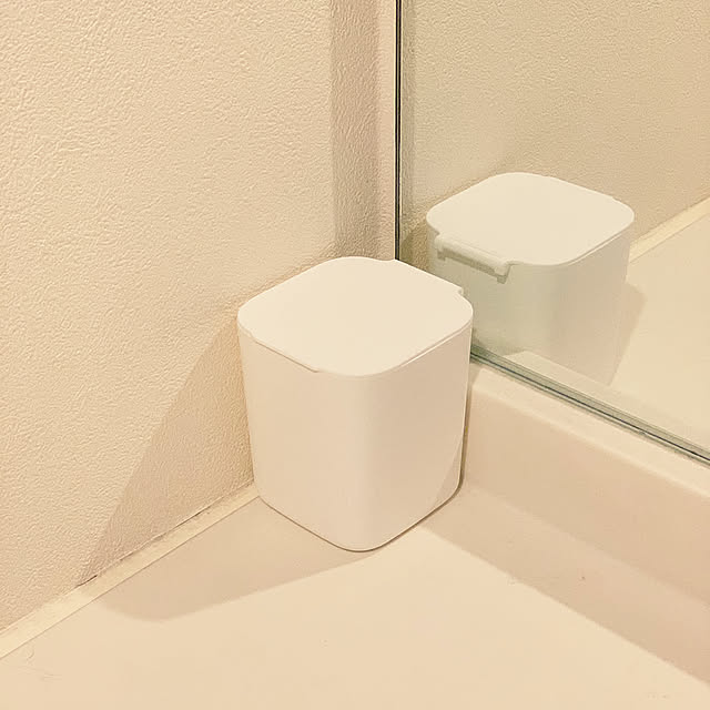ダストボックス,新商品,ホワイトインテリア,すっきり暮らす,100均,セリア,Bathroom kijishiroの部屋