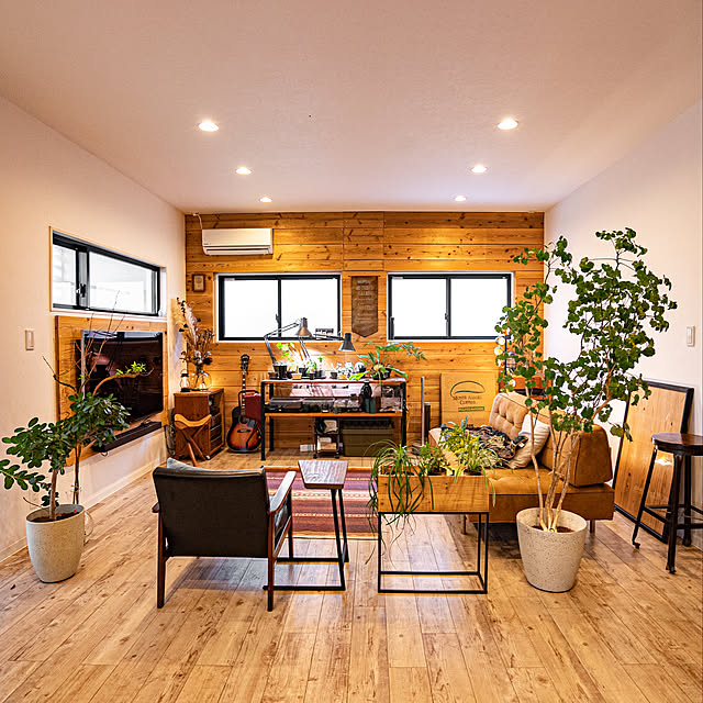 ソファ,植物棚,植物ライト,観葉植物,窓辺のインテリア,カフェ風インテリア,カフェ風,沖縄暮らし,丁寧な暮らし,趣味を楽しむ,板壁DIY,暮らしデザイン,田舎暮らし,空間デザイン,暮らしと道具,平屋,おうち時間,DIY,平屋暮らし,アウトドアリビング,アウトドアインテリア,間接照明,Lounge inakakurashiの部屋