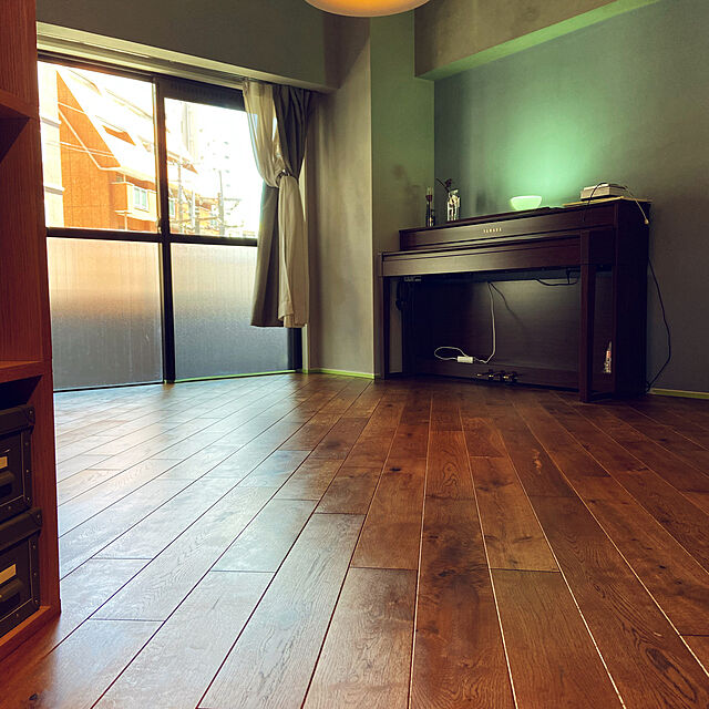 リノベ,リノベーション,男前,無垢床,照明,ピアノのある風景,Overview k_maの部屋