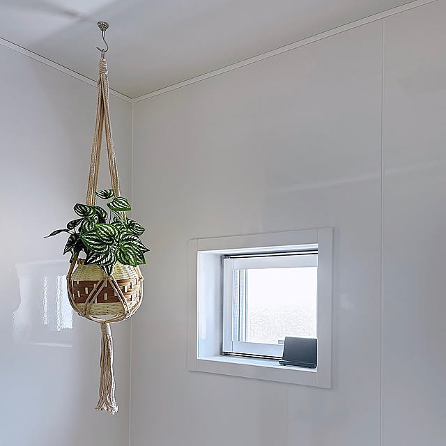 Bathroom,ハンキング,ネオジム磁石フック,物干しスペース,マグネットフック活用法,フェイクグリーン,マグネットフック,100均 Miiの部屋