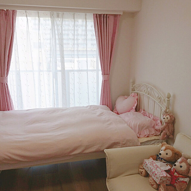 Bedroom,新生活,姫系ベッド,白ピンク,シェリーメイ,ロマプリ,ピンク,1K,6.5畳,女子部屋,新社会人 maomilkの部屋