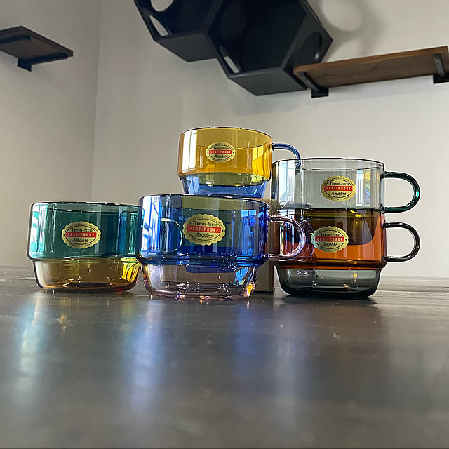 マンションリノベーション,リノベーションマンション,グラス,食器,カラフル,コップ,夏,リノベーション,summer,Kitchen tawaの部屋